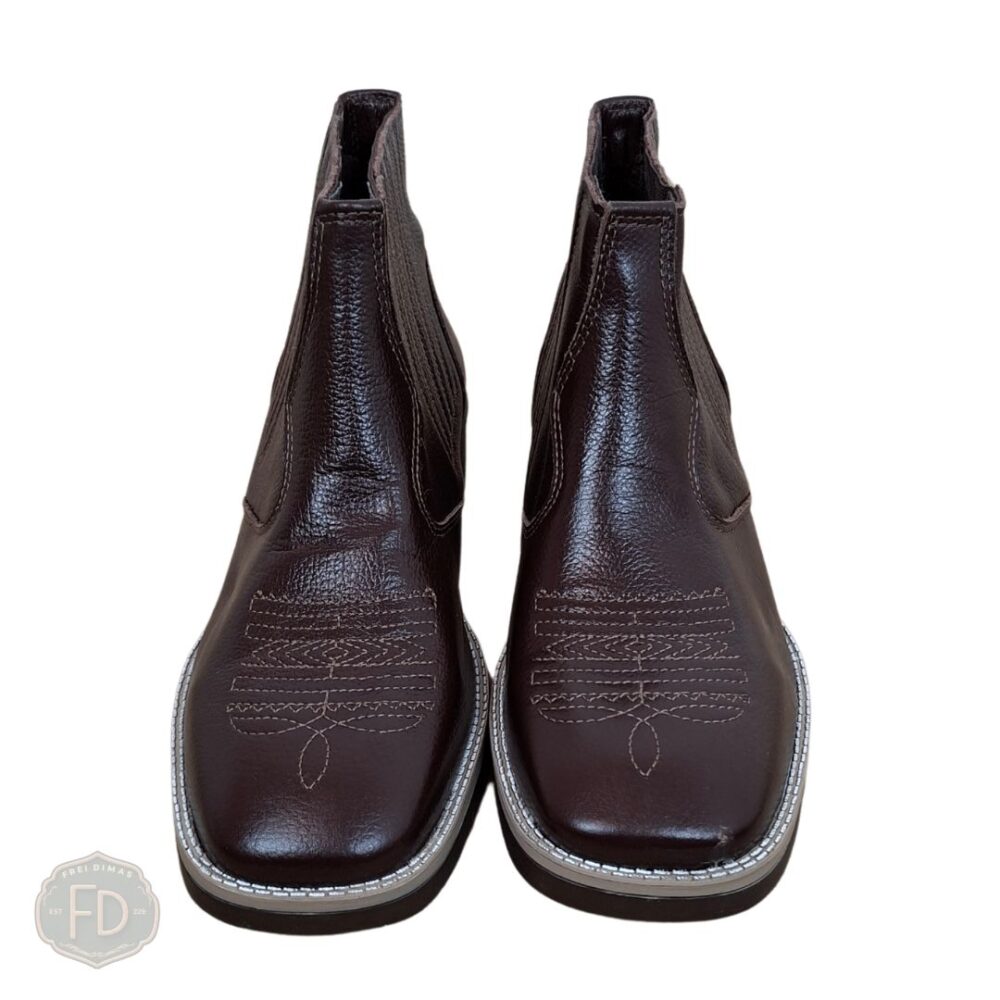 Bota Couro Legítimo Cano Curto-Imagem 2