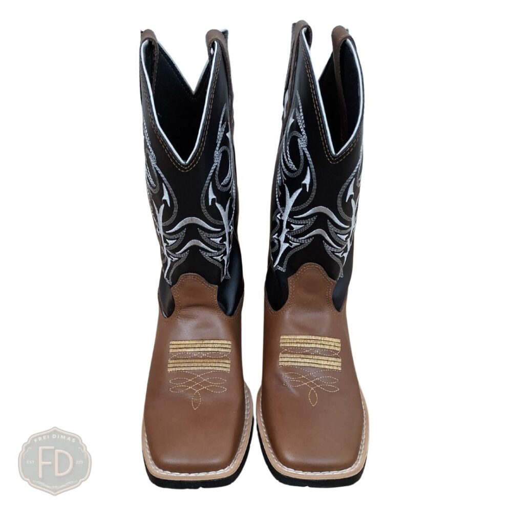 Bota Texana Marrom Cano Alto-Imagem 3