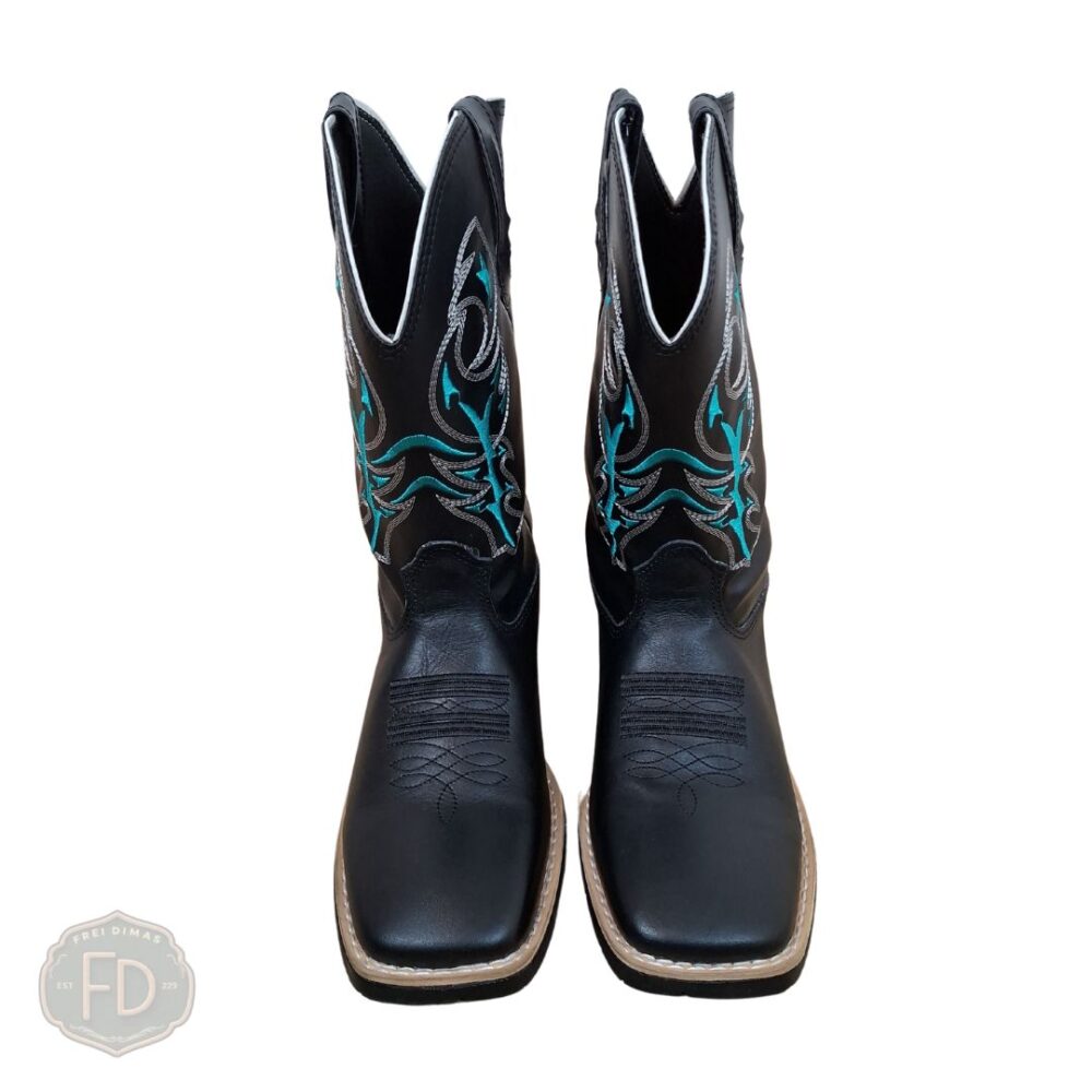 Bota Texana Com Detalhe Azul-Imagem 2