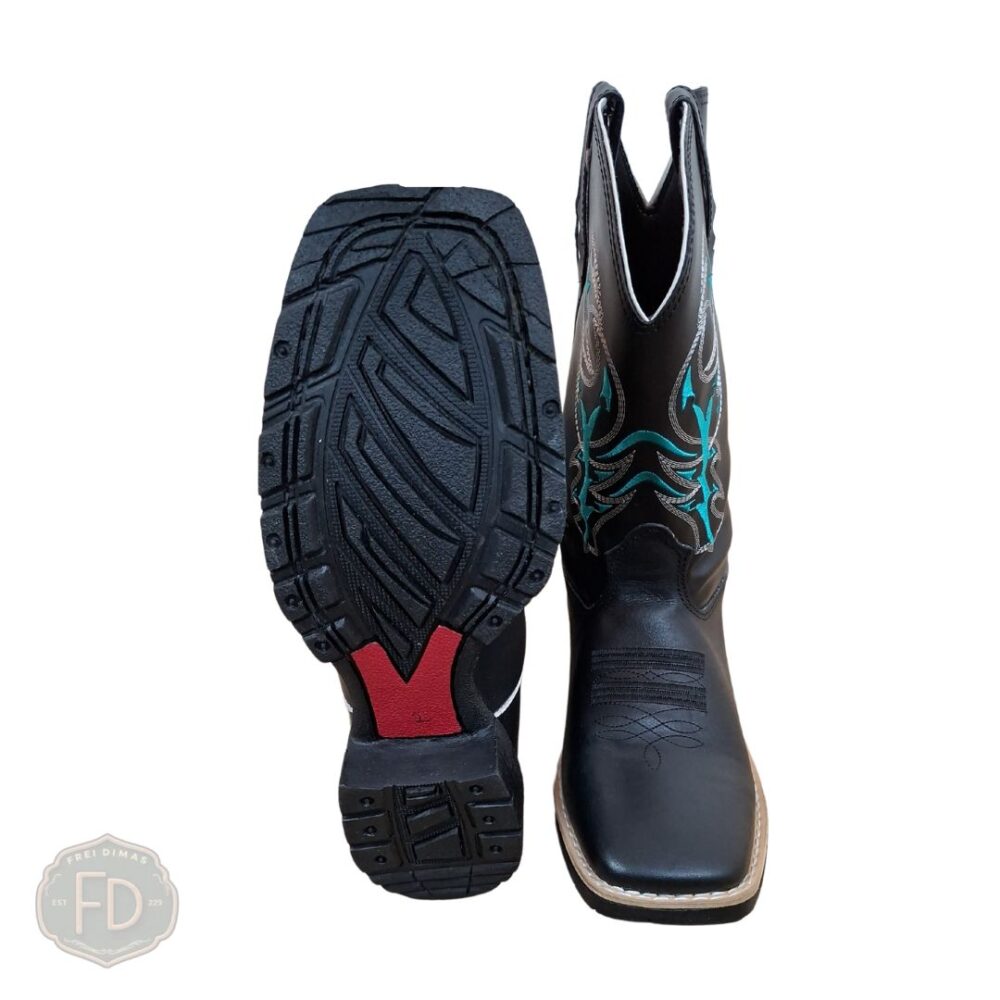 Bota Texana Com Detalhe Azul-Imagem 3