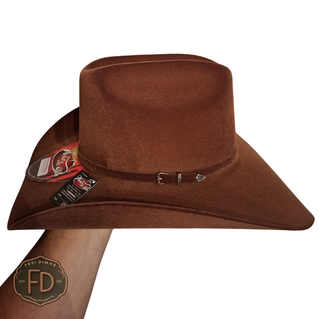 Chapéu Americano Aveludado Marrom-Imagem 2