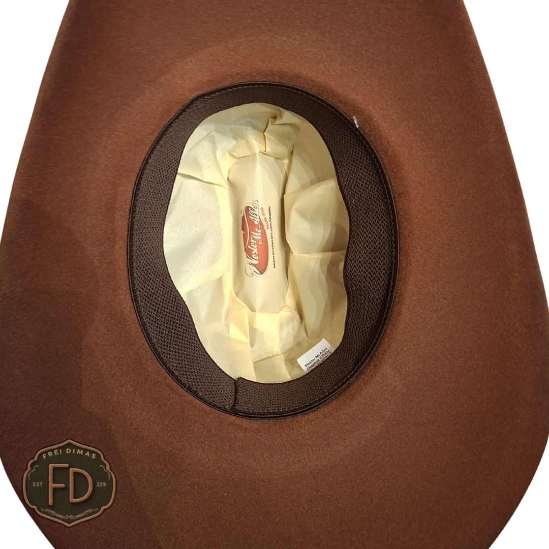 Chapéu Americano Aveludado Marrom-Imagem 3